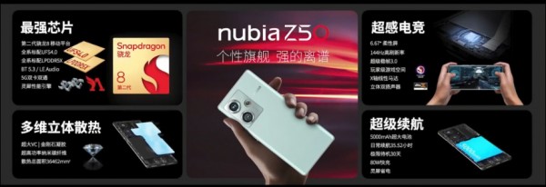 E资讯：努比亚发布红圈影像旗舰手机Z50，搭载第二代骁龙8，起售价2999元